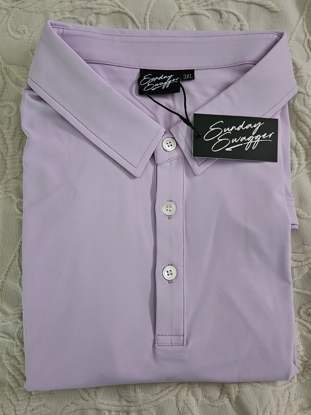 sundays Lilac Button Polo